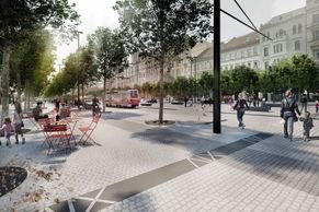 Začaly opravy dolní části Václavského náměstí. Rozšíří se pěší zóna, přibude zeleně