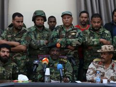 Skupina speciálních sil libyjské armády v Benghází, která přešla na stranu Chalífy Haftára.