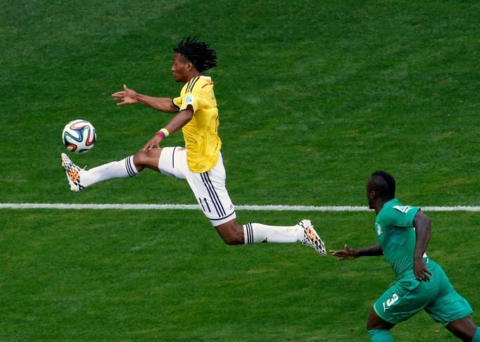 Kolumbijský fotbalista Juan Cuadrado na MS ve fotbale