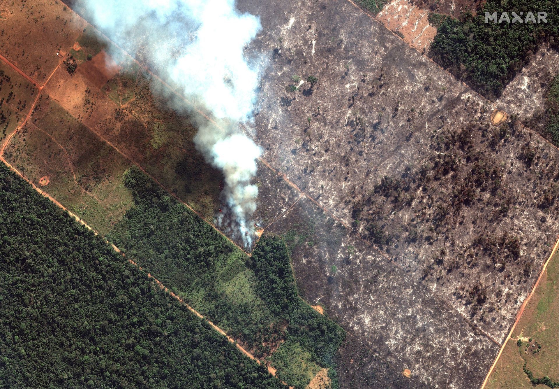 Požár v amazonském pralese.