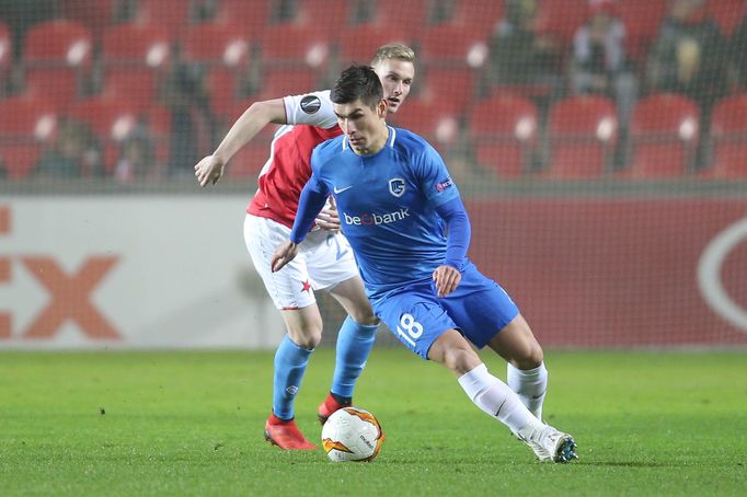 Petr Ševčík v zápase EL Slavia - Genk