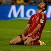Spain's Sergio Busquets reacts after missing a chance to score a goal during their 2014 World Cup Group B soccer match against Chile at the Maracana stadium in Rio de Janeiro