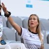 Cathy Hummelsová, manželka Matse Hummelse v hledišti zápasu Eura 2020 Německo - Francie