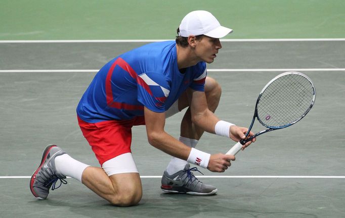 Česko- Nizozemsko, čtyřhra: Tomáš Berdych