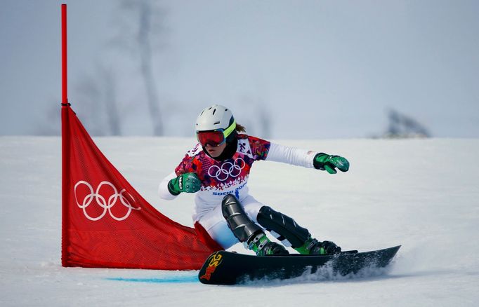 Ester Ledecká na olympiádě v Soči