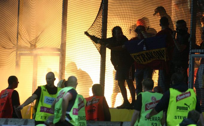 Potyčky diváků Sparta - Olomouc, finále poháru