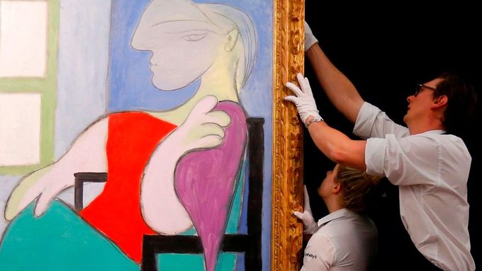 Pablo Picasso: Sedící žena u okna (Femme assise pres d'une fenetre)