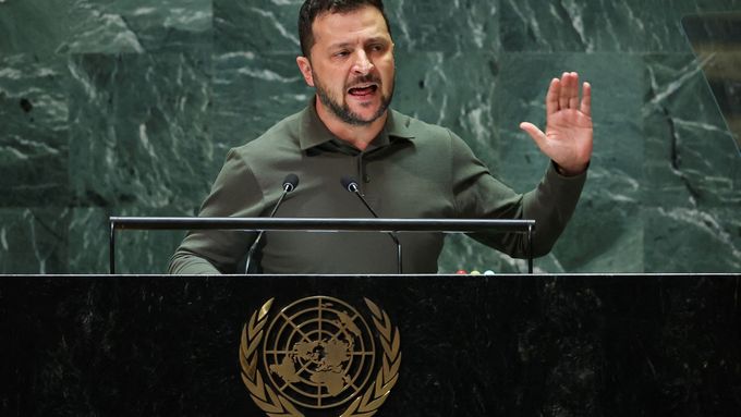 Volodymyr Zelenskyj na Valném shromáždění OSN zkritizoval "evropské přátele" Ukrajiny