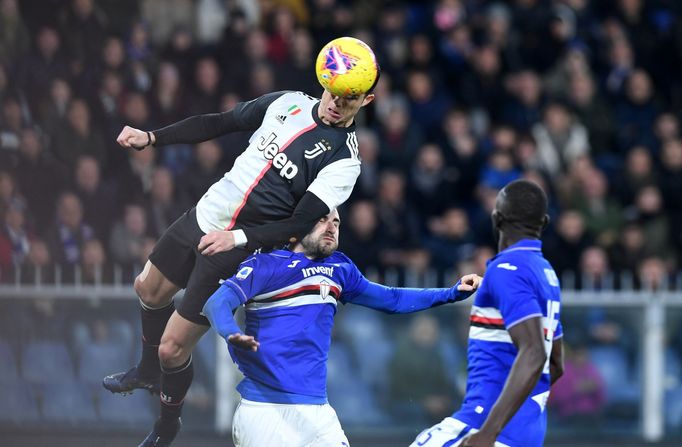 Soccer Football - Serie A - Sampdoria v Juventus - Stadio Comunale Luigi Ferraris, Genoa Italy - December 18, 2019  Juventus' Cristiano Ronaldo scores their second goal