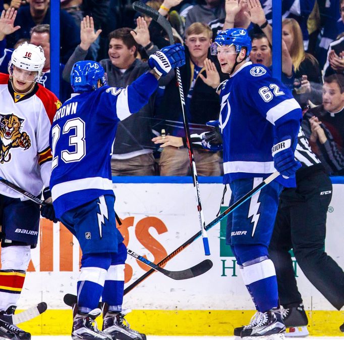 NHL, Tampa Bay-Florida: Andrej Šustr (62) slaví gól