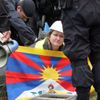 Tibetské vlajky na Evropské