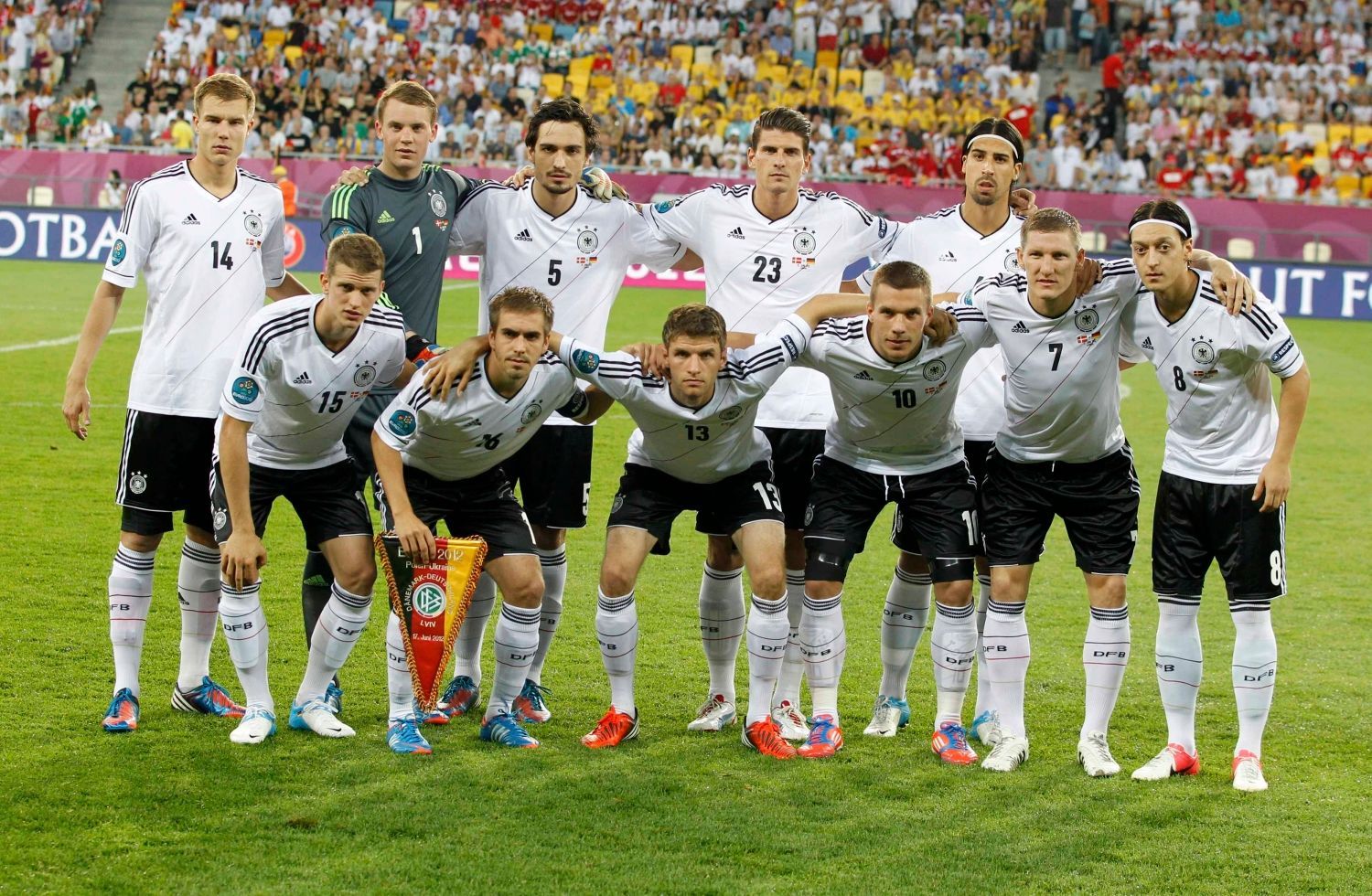 Německá fotbalová reprezentace před utkáním skupiny B na Euru 2012
