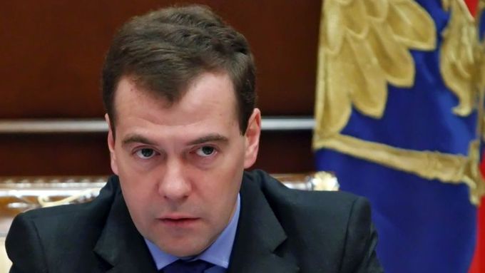 Dmitrij Medveděv na snímku z dubna 2010.