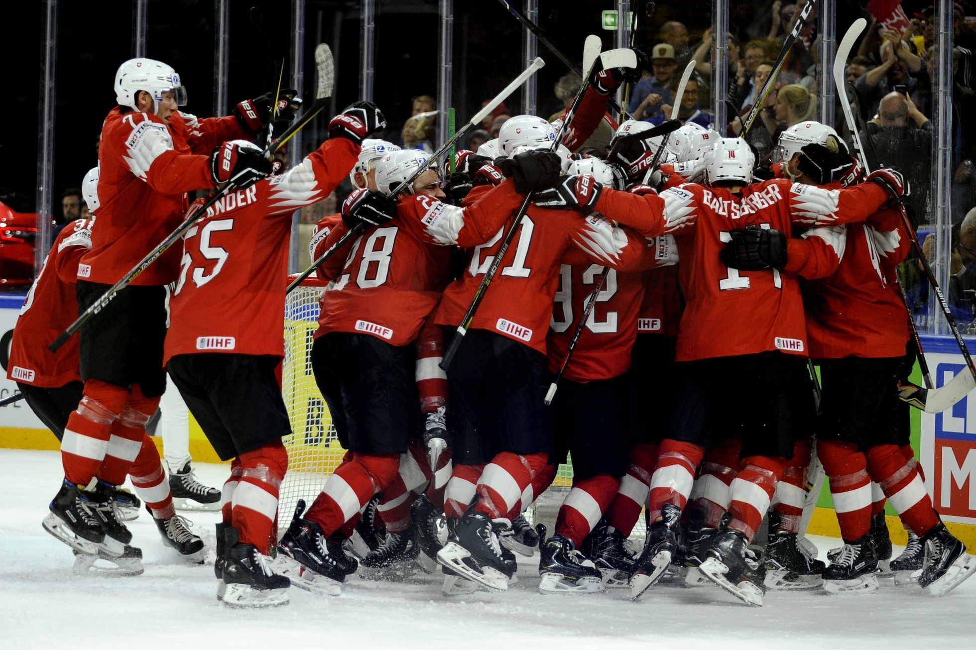 MS v hokeji 2018: semifinále Kanada - Švýcarsko