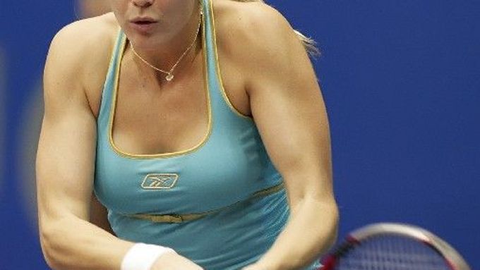 Česká tenistka Nicole Vaidišová ve vítězném zápase proti Rakušance Meusburgerové na turnaji v Linci.