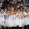 Češi slaví vítězství v zápase ME basketbalistů 2022 v Praze