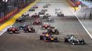 Formule 1, VC Singapuru 2013: Nico Rosberg, Mercedes a Sebastian Vettel, Red Bull