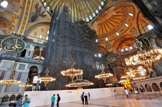 Hagia Sofia alias chrám Boží Moudrosti v Istanbulu.