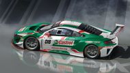 Své závodní historie si váží také japonské značky. Zeleno-bílá Honda NSX GT3 Castrol vyrazil před pár lety do čtyřiadvacetihodinovky sportovních vozů ve Spa-Francorchamps.