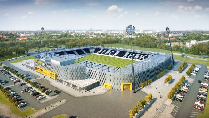 V Hradci Králové by se mělo od roku 2019 hrát na tomto stadionu pro deset tisíc fanoušků.
