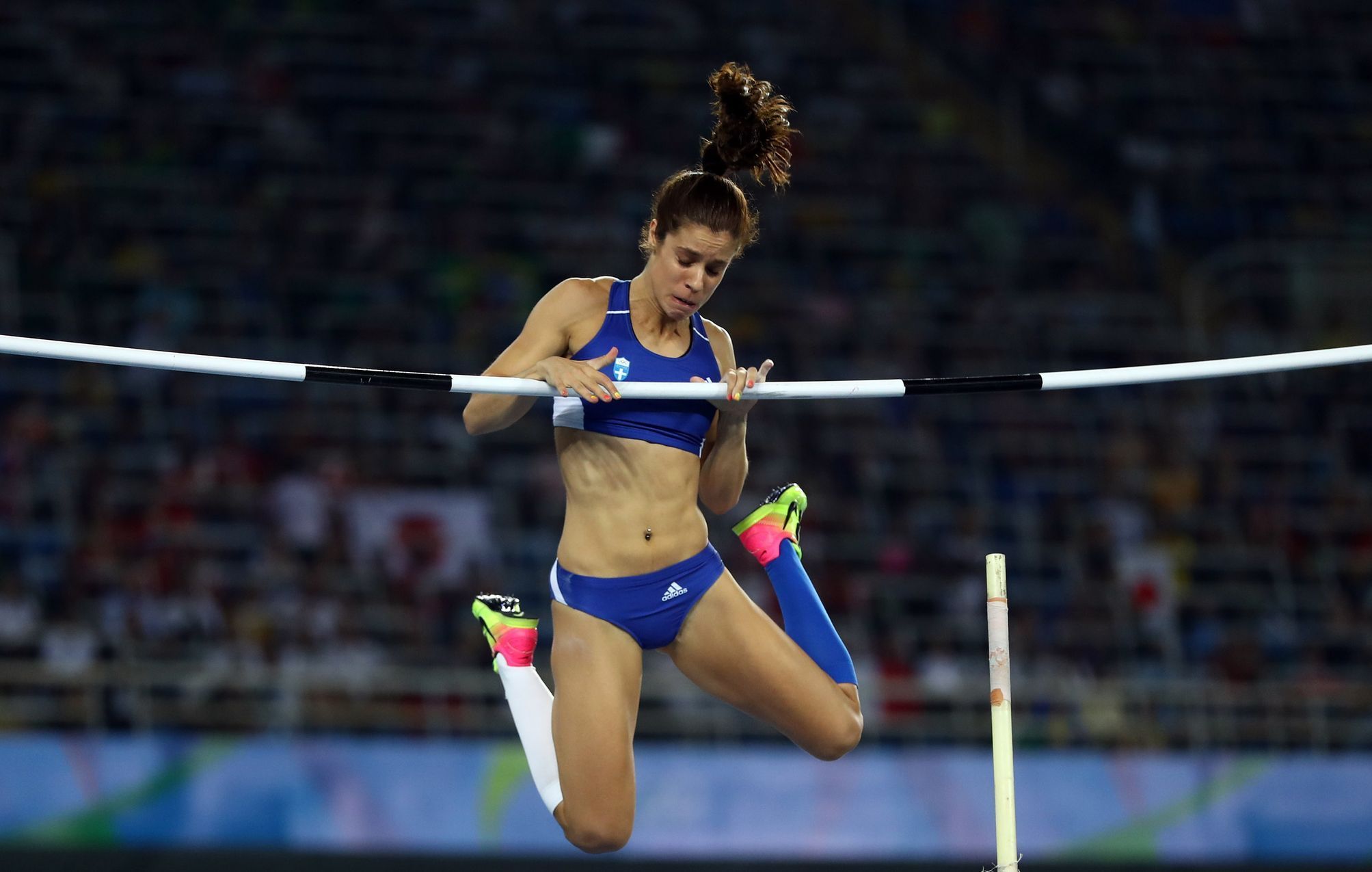 Ekaterini Stefanidiová, řecká olympijská vítězka ve skoku o tyči, RIO 2016