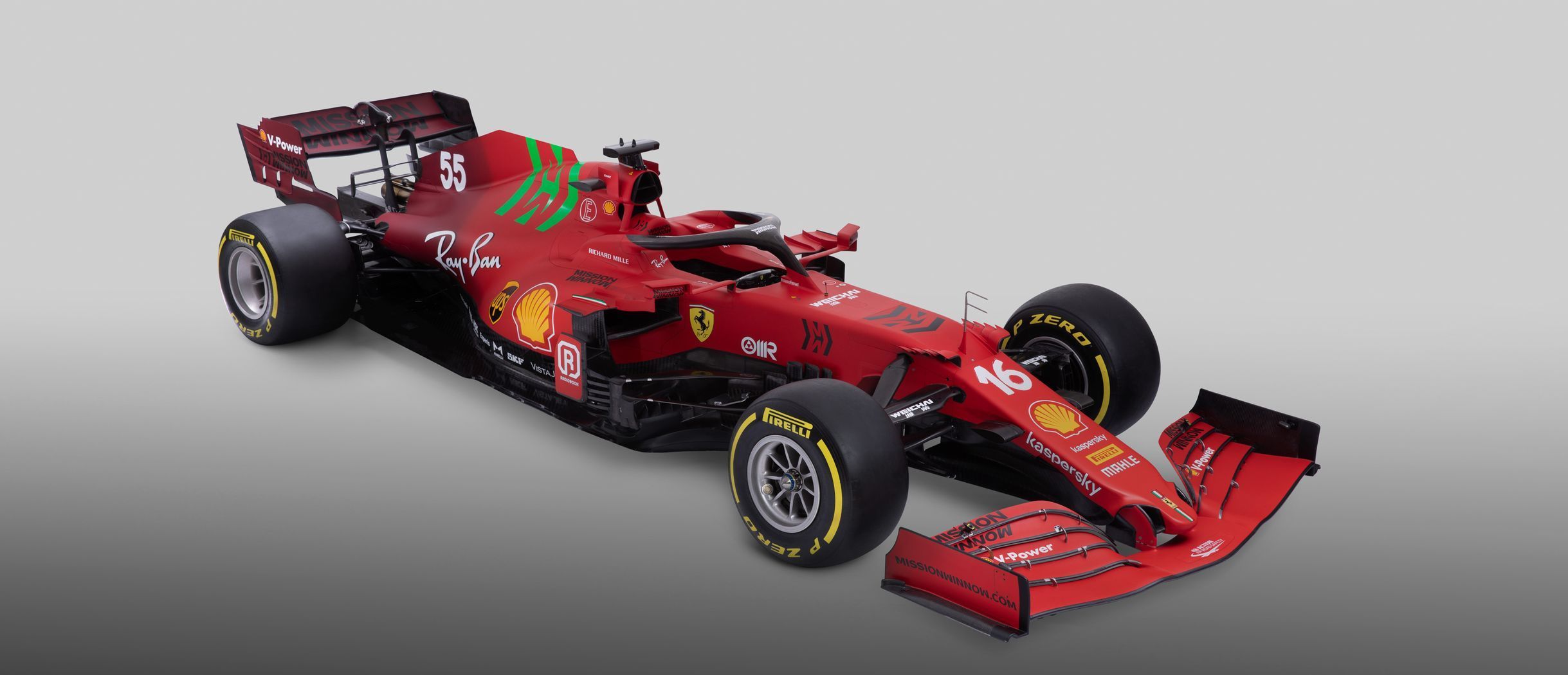 Nový monopost F1 Ferrari SF21 pro sezonu 2021.