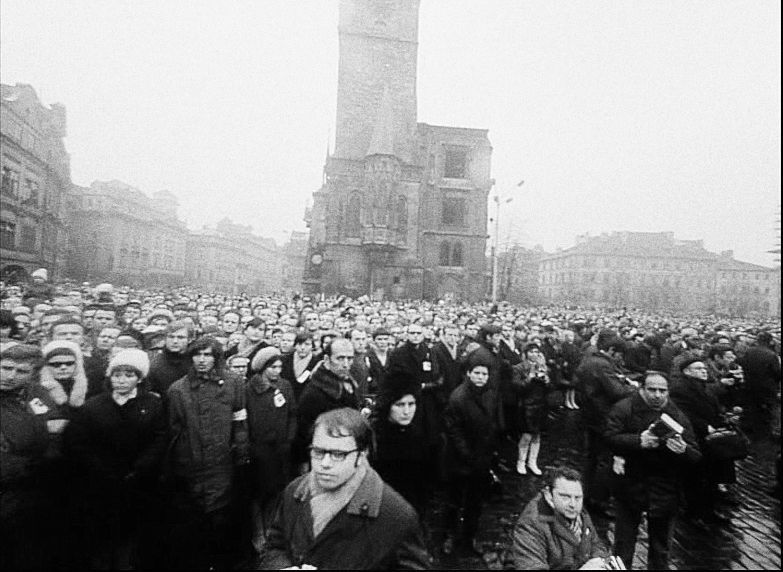 Jednorázové užití / Fotogalerie: Před 50. lety se upálil Jan Palach / ReproFoto z filmu Praha 25. 1. 1969 / Národní filmový archiv