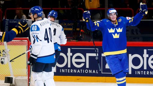 Hokej, MS 2013, Švédsko - Finsko: Loui Eriksson slaví gól na 2:0