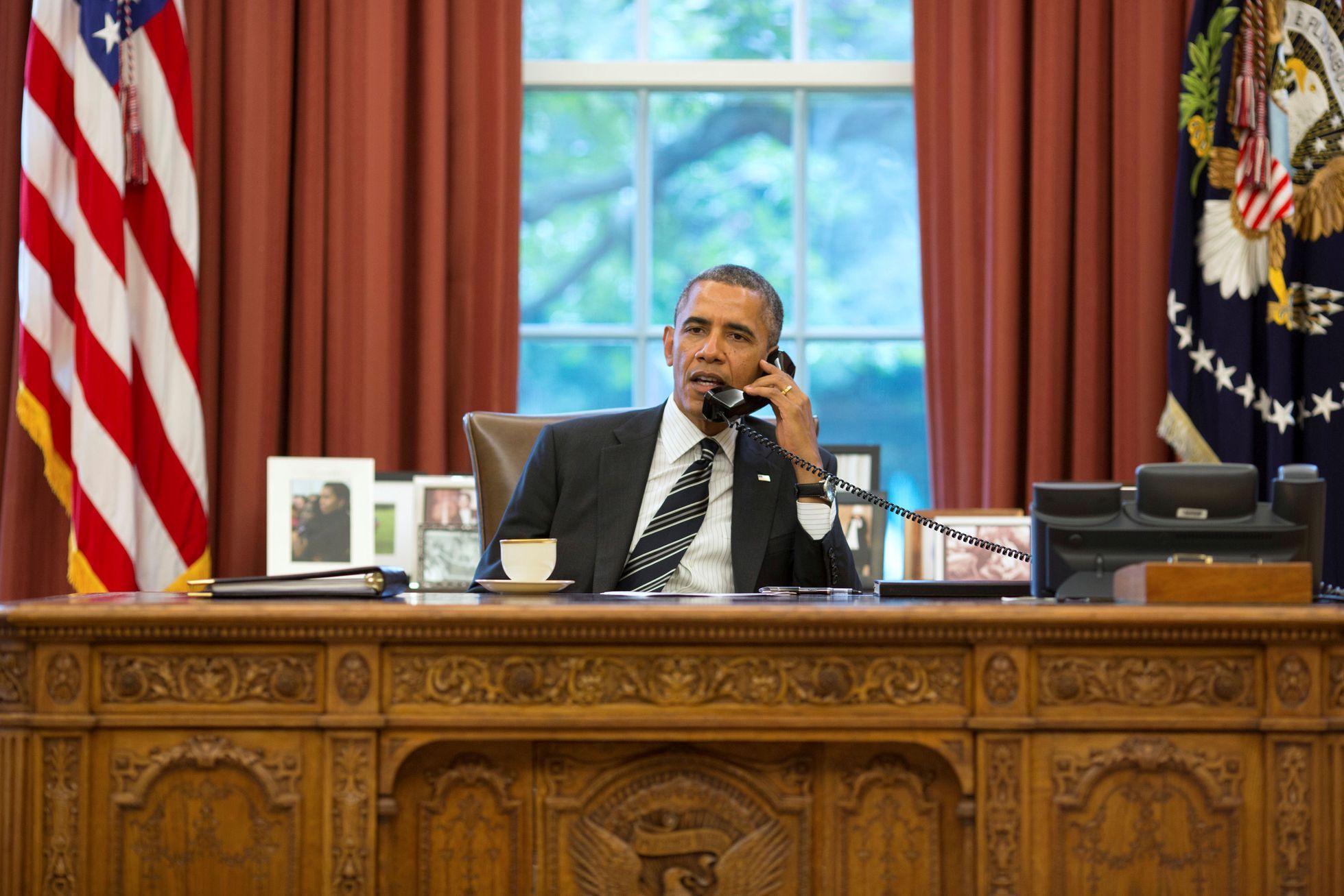 Prezident Obama Oválná pracovna USA