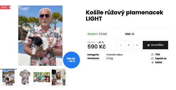 Snímek obrazovky z e-shopu hranatymerch.cz Filipa Turka.