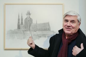 Praha - Kafka měst. Výtvarník Jiří Slíva má v Židovském muzeu výstavu samých kafkáren