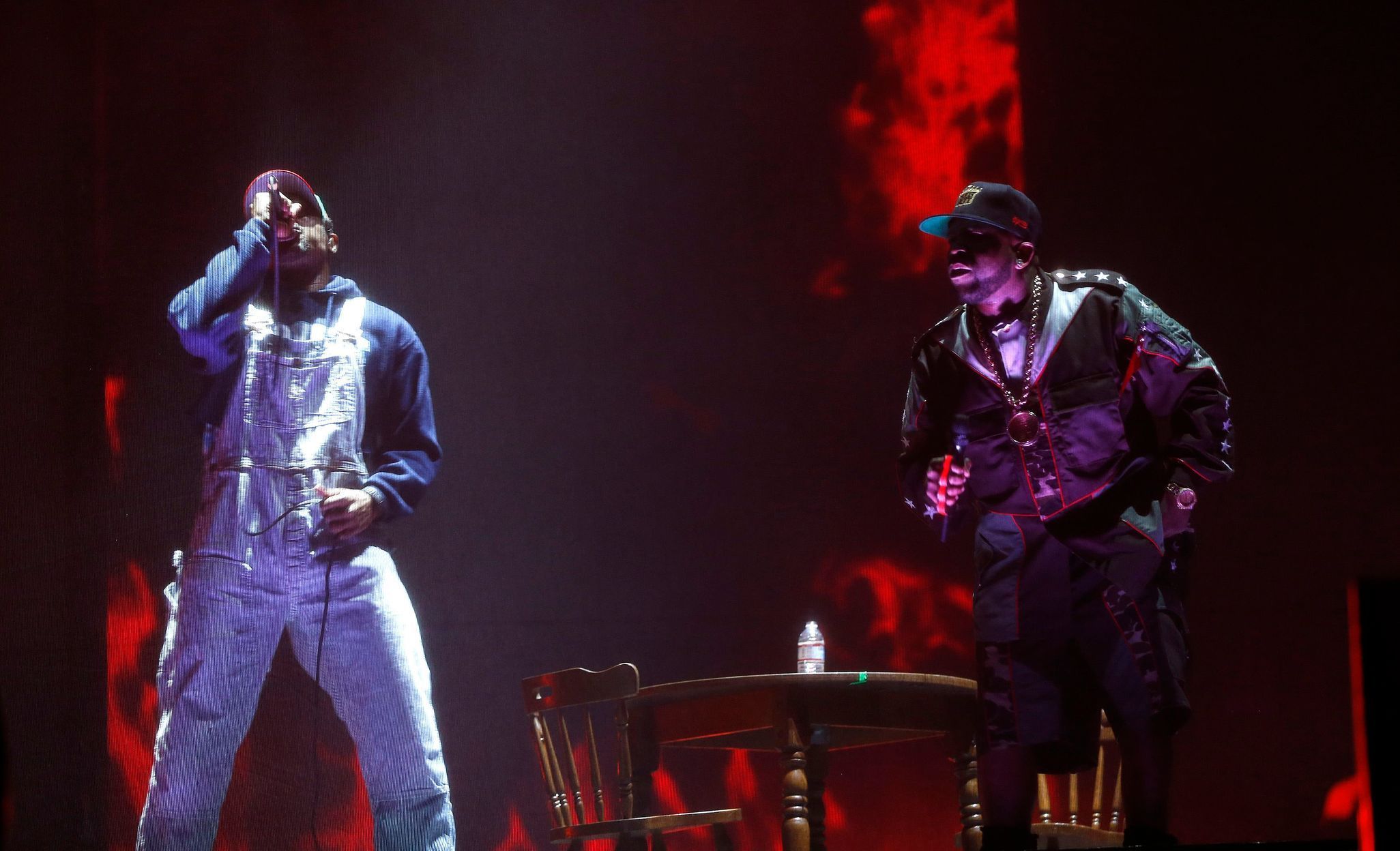 Big Boi and Andre 3000 of Outkast perform at the Coachella Valley Music and Arts Festival in Indio