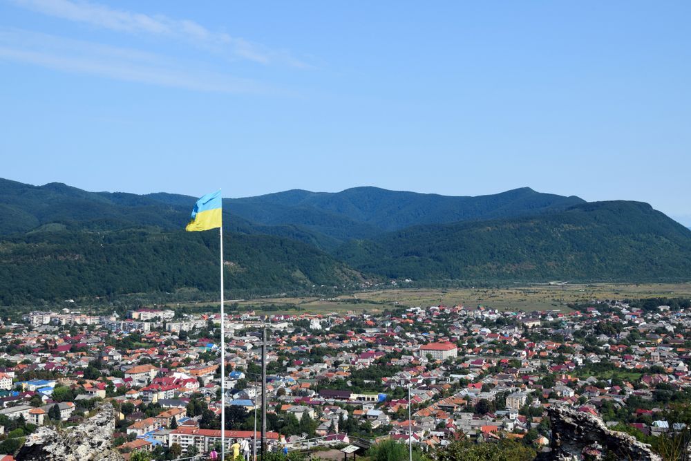 Město Chust v Zakarpatské oblasti (Zakarpatská Ukrajina). Ilustrační foto.
