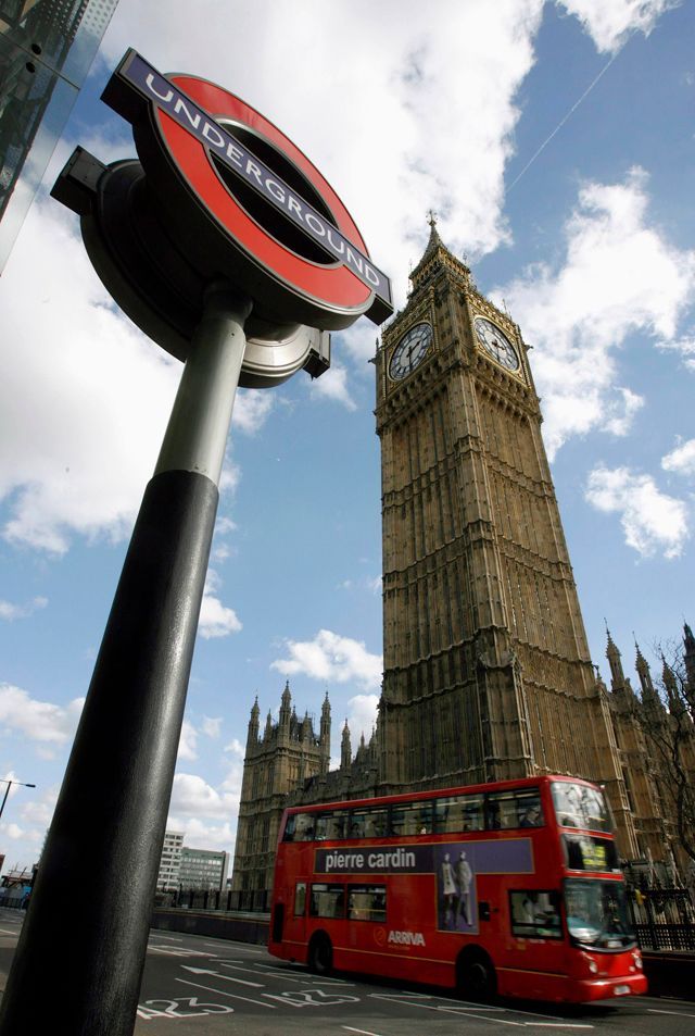 Londýn, doprava, double-decker, Big-Ben, Británie
