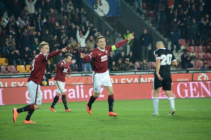 Sparta vs České Budějovice, utkání Synot ligy (Lafata, Dočkal)