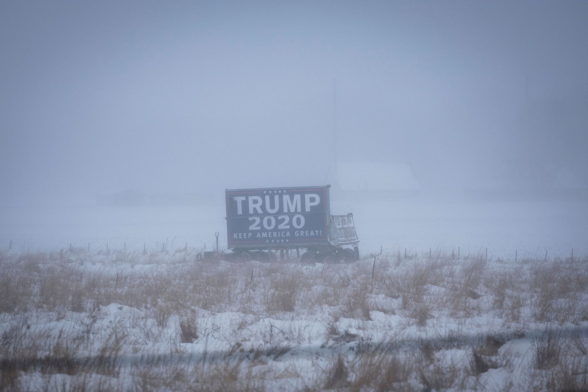 Iowa usa volby zima sníh