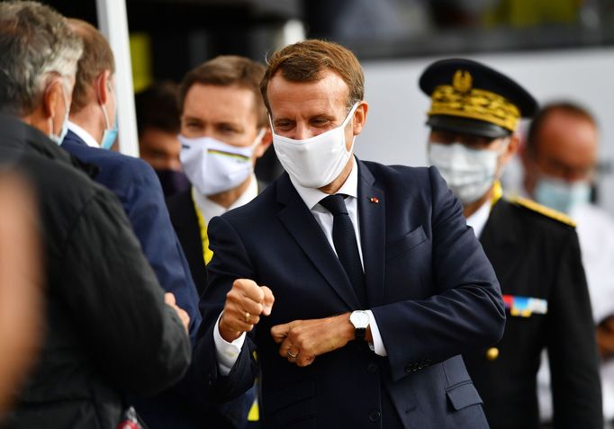 17. etapa Tour de France 2020: Francouzský prezident Emmanuel Macron.