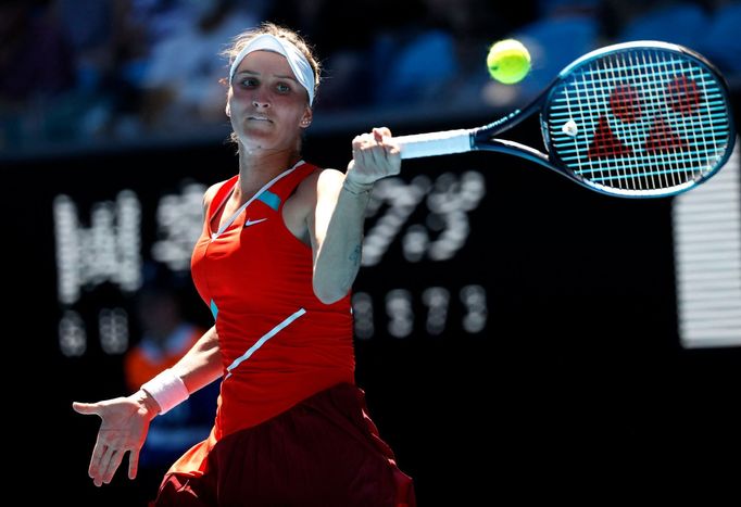 Australian Open 2022: Markéta Vondroušová v utkání třetího kola.