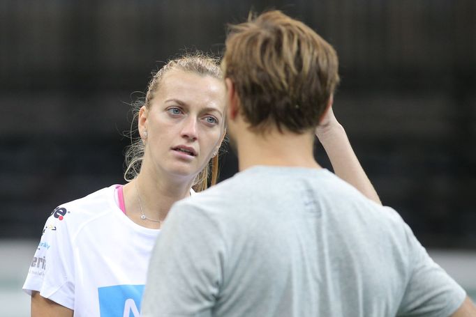 Petra Kvitová a Jiří Vaněk před finále Fed Cupu 2018