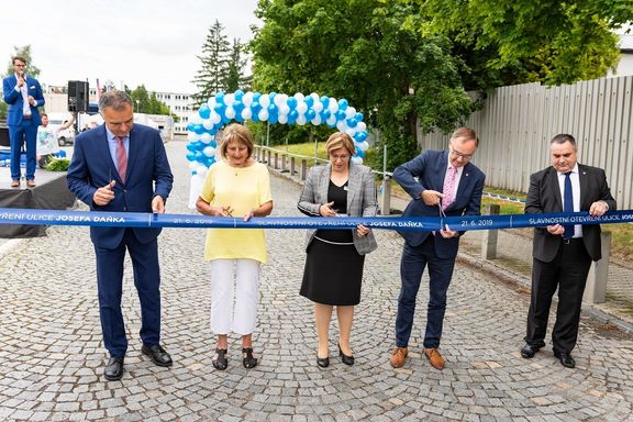 Slavnostní otevření ulice Josefa Daňka v roce 2019