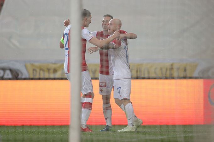 24. kolo HET ligy, Slavia - Karviná: Slávisté se radují z vyrovnání na 1:1