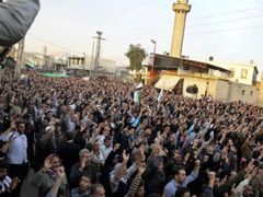 Demonstrace v Damašku.