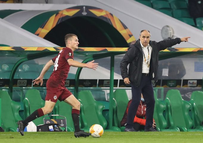 Matěj Polidar a Václav Kotal v zápase Celtic Glasgow - Sparta Praha