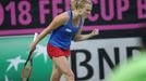 Kateřina Siniaková slaví vítěství ve Fed Cupu 2018