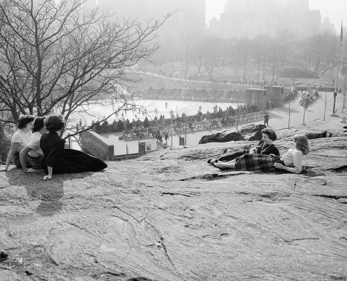 Bruslení v Central Parku v New Yorku v roce 1953.