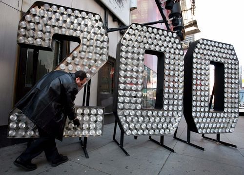 Přípravy na Times Square