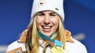 Ester Ledecká se zlatou medailí ze super-G na ZOH 2018