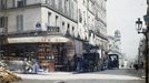 Ulice St-Jacques na rohu ulice Malebranche, Paříž, rok 1914