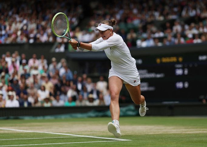 Barbora Krejčíková ve finále Wimbledonu