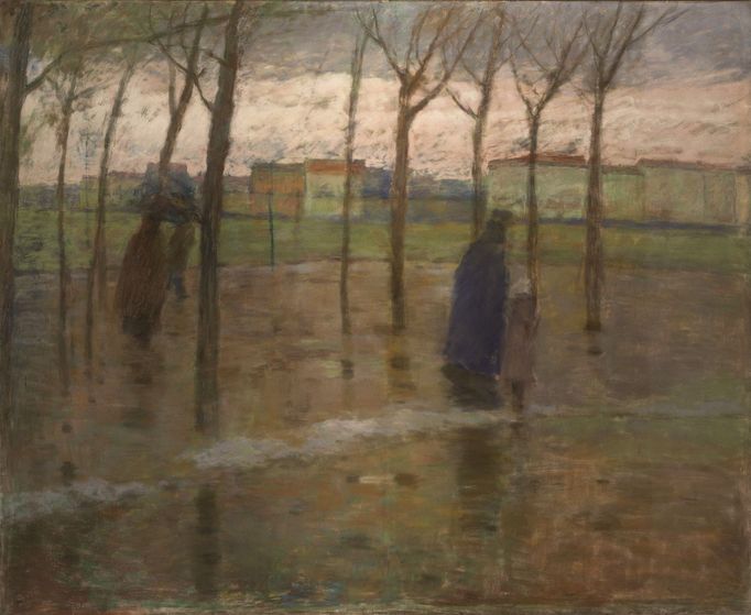 Antonín Slavíček: Deštivý večer, 1902.